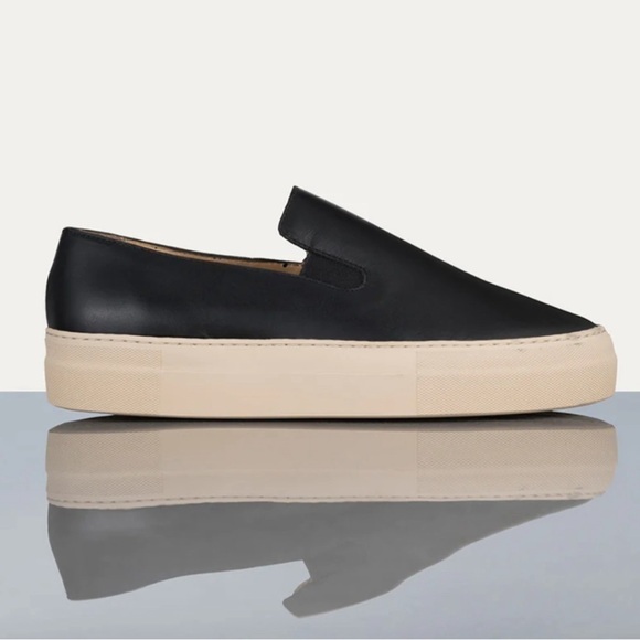 NEW Frame Le Ren Slip on Platform Sneaker in black, size 8 - Picture 3 of 15